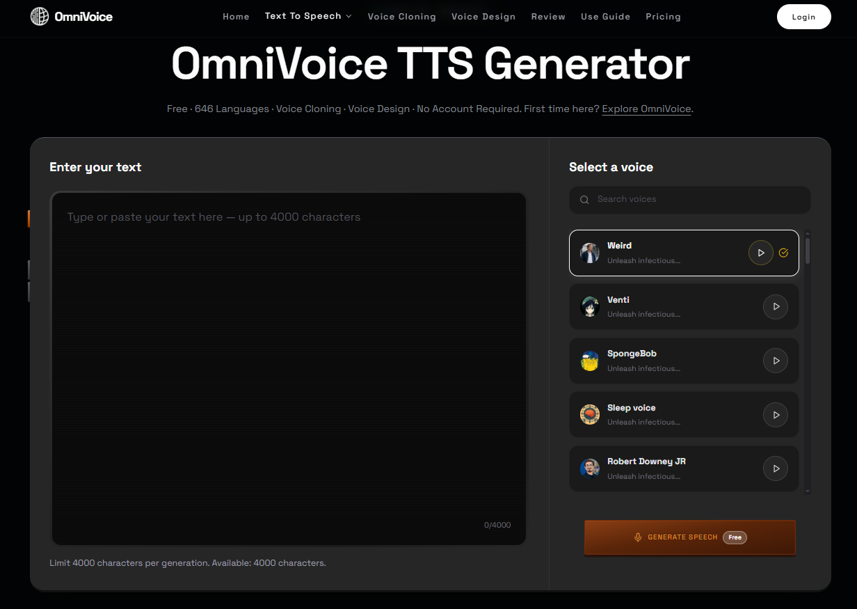 OmniVoice TTS Generator.png OmniVoice TTS Generator.png